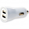 Techly USB - Auto 5V/1A/2.1A Univerzálne Biela Zapaľovač (305281)