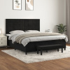 Box spring postel s matrací černá 180x200 cm samet Černý 3137859