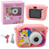 LEAN TOYS Detský digitálny fotoaparát Unicorn Pink 48Mpx HD 1080P