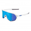 Bike okuliare 100% S2 matte white | hiper blue multi mirror 24/25 - Odosielame do 24 hodín