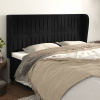vidaXL Čelo postele so záhybmi čierne 163x23x118/128 cm zamat - Čierna - 155492-202992