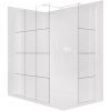 CERANO - Sprchová zástena Walk-in Onyx TL/P - 8 mm - hranatá vzpera - biela matná, industriálne sklo - 150x150x200 cm