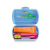 Curaprox Travel Set zubná kefka + CPS medzizubné kefky 2 ks + zubná pasta 10 ml darčeková sada, modrý