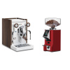 Biepi Sara PID, white/wood + Eureka Mignon Specialita Smart, CR ferrari red