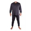 Jaroslav pánske pyžamo s nápletmi W-046C XL tmavo šedá