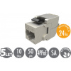 MULTIPACK 24 ks - samořezný keystone Solarix CAT6A STP SXKJ-10G-STP-BK-SA Component Level a 4PPoE