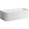 LAUFEN Sonar voľne stojaca vaňa z materiálu Sentec, pre pristavenie k stene, odtok v strede, 1600 x 815 x 535 mm, biela, H2203470000001
