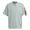 adidas City Escape T-Shirt Gym Top Mens silver green M