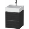 DURAVIT Ketho 2 závesná skrinka pod umývadlo, 2 zásuvky, 484 x 460 x 549 mm, dub čierny, K25274016160000