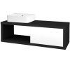 Dreja Umývadlová skriňa STORM SZZO 120 (umývadlo Joy 3) - L03 Antracit vysoký lesk / L01 Biela vysoký lesk / Levé