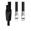 HOCO nabíjací a dátový kábel USB / Micro USB + Lightning / dĺžka 1m / black/HCA391