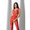 Passion Passion Bodystocking (BS085), červené šaty sieťované