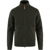 Sveter Fjällräven Övik Zip Cardigan Man Dark Olive - XXL