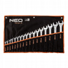 NEO TOOLS Kľúče ploché 8-32 mm, 17 ks v plachte, komplet