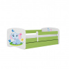 Bývaj s nami SK, KIDSDREAMS detská posteľ 80x180 vzor slon, zelená LTD
