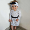 Dojčenské bavlnené šatôčky s čelenkou New Baby Teresa II - 68 , Biela