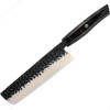 IZMAEL Damaškový kuchynský nôž Zankoku Nakiri/Čierna/Hnedá 18.9 cm