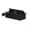Výklopný blok zapustený ORNO OR-AE-13126/GR, 2x 230V a 2x USB, grafitová