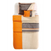 CLK Posteľná súprava Orange-oranžová/béžová/šedá