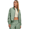 Under Armour Women's Woven Sheen Performance Training Jacket Green 14 (L)