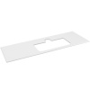 Sapho BRAHEA doska Rockstone s otvorom 131,6x51,5cm, pravá, biela matná BT132-0101-R