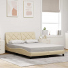 Rám postele bez matrace krémový 120 x 200 cm textil Krémová 3310592