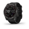Garmin fenix 7X Sapphire Solar, Titan Carbon Gray/ Black Silicone Band, EU 010-02541-11