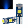 T5 LED žiarovka 3 smd CANBUS modrý DC12V