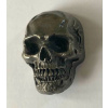 3D lebka skull ozdoba sponka na skrutku staré striebro