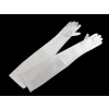 Společenské saténové rukavice 40 cm, 60 cm - 3 (55 cm) bílá