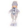 MagicHome Vianoce Dekorácia MagicHome Vianoce, Chlapec s modrým šálikom, 38 cm