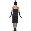Smiffy's Adult Women's Flapper Costume, Long Dress, Headband and Gloves, 20's Razzle Dazzle, Serious Fun, Size M, 45502
