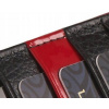 Peňaženka - Peterson Peterson Wallet Natural Leather Black, Red PTN BC-411-čierna produkt červenej ženy (Čierna a červená kožená dámska peňaženka s prízvukom)