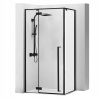 Sprchový kút - Výklopná sprchovacia kabína Fargo Black 80x100 cm (Sprchový kút - Výklopná sprchovacia kabína Fargo Black 80x100 cm)