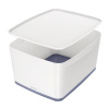 Leitz Úložný box s vekom MyBox, veľkosť L biela/sivá