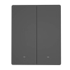 Chytrý WiFi nástěnný spínač SONOFF M5-2C-80 (2kanálový, pro rám, grafitový)