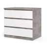 FalcoNabytek Komoda Simplicity 235 beton/bílý lesk