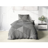 Dreamy Linens Obliečky bavlnené tmavosivé Geometrické prúžky