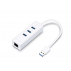 TP-LINK UE330 USB 3.0 to Gigabit Ethernet Adapter, 3 port USB 3.0 HUB, 1x RJ45 Gigabit