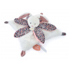 Plyšový zajačik na maznanie Doudou Petal Boh'aime Doudou et Compagnie ružový 27 cm v darčekovom balení od 0 mes