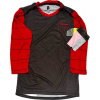 100% Pánské tričko 100% AIRMATIC 3/4 rukáv Black/Dark Red vel. M (NOVINKA 2023)