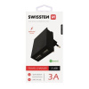 SWISSTEN, Sieťový adaptér, 100-240V, 5V, 3000mA, nabíjanie mobilných telefónov a in., čierny 22031000