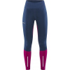 Dámské větruodolné legíny CRAFT ADV Essence Wind Tights modrá s růžovou Velikost: M