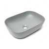 Swiss aqua technologies Umyvadlo na desku SAT Infinitio 45,5x32,5 cm šedá mat bez přepadu SATINF4532LGRM