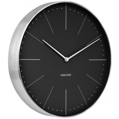 KARLSSON Dizajnové nástenné hodiny 5681BK Karlsson 38cm