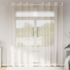 vidaXL voálové závesy s priechodkami 2 ks krémové 140x245 cm - Krémová - 252124-267751