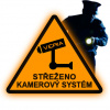 Reflexná výstražná samolepka - kamerový systém