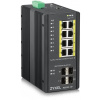 Zyxel RGS200-12P, 12 Port managed PoE Switch, 240 Watt PoE, DIN Rail, IP30, 12-58V DC