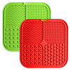VNT electronics s.r.o. Silikónová lízacia podložka pre psa, 20 × 20 cm, červená/zelená - Červená