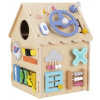 eliNeli Drevený activity board domček, natur EN1117